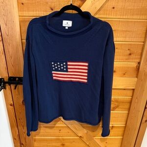 Tuckernuck Navy Americana Flag Sweater